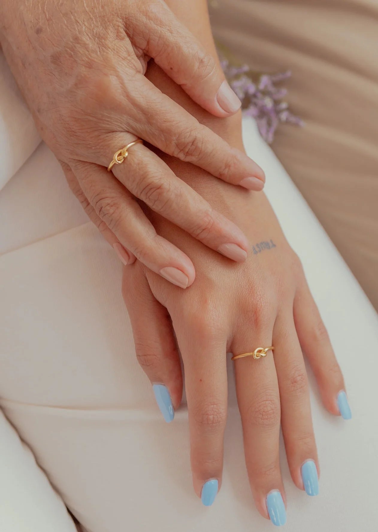 Pacto Anillos Lazo Madre e Hija  (Set x 2 Anillos) ⋆ Unión Eterna